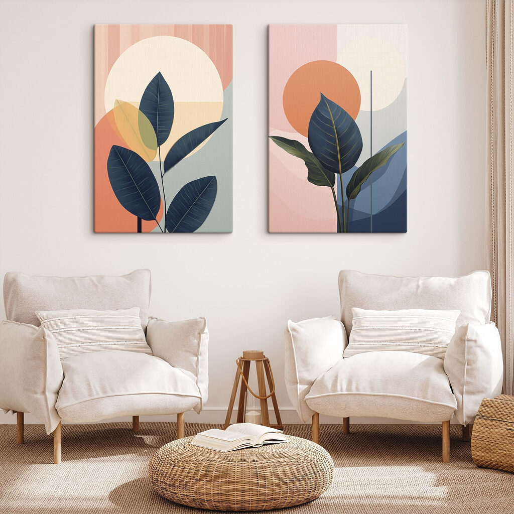 - Lush leaves against vibrant backgrounds - Lush leaves against vibrant backgrounds