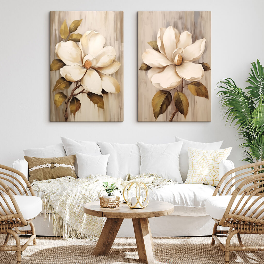 Painting of flowers on a wood surface Painting of flowers on a wood surface