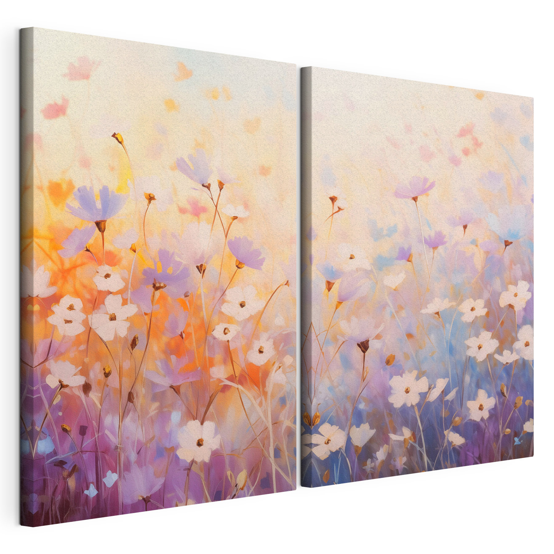 Painting of flowers in a field Painting of flowers in a field