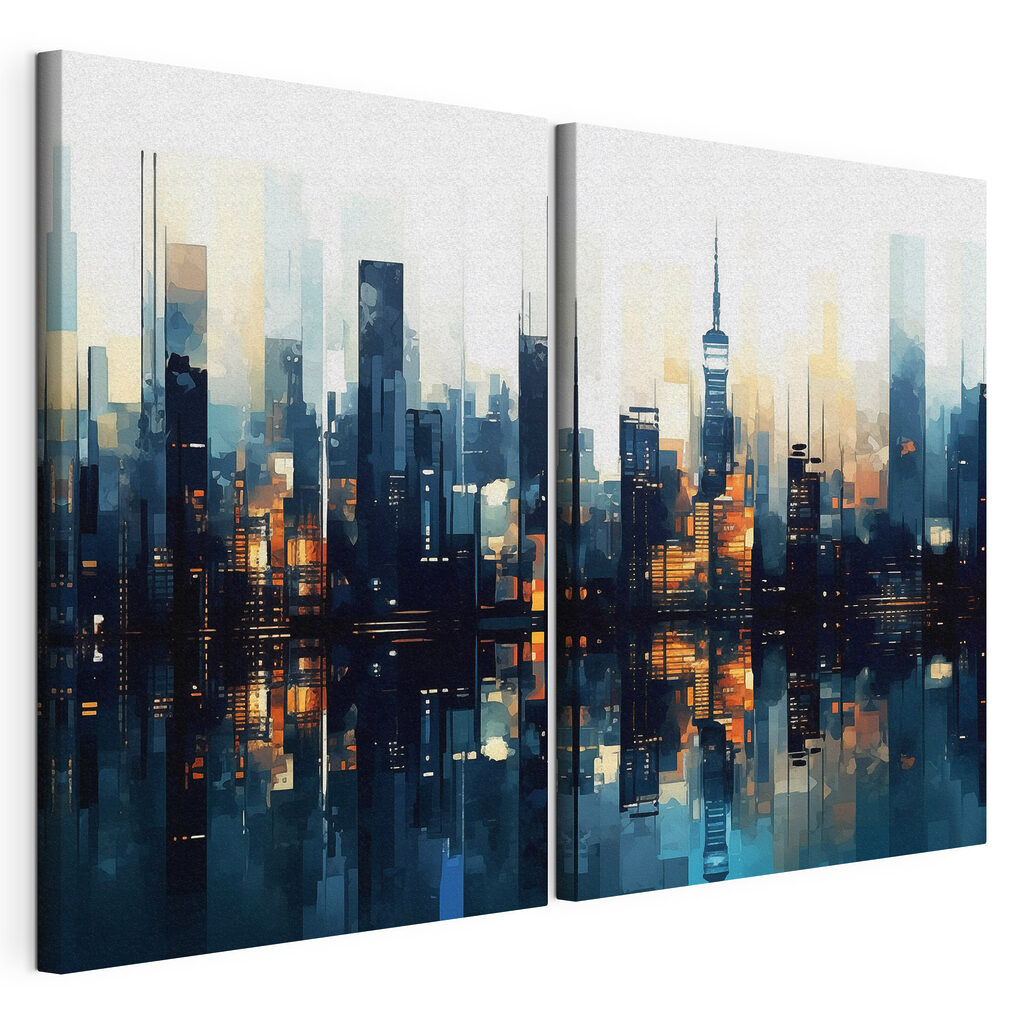 City skyline with a reflection of the water City skyline with a reflection of the water