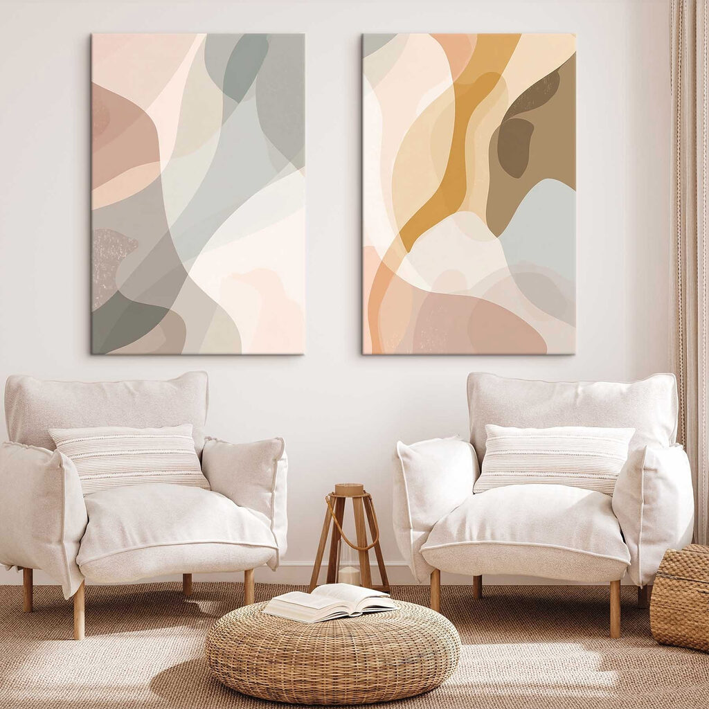 Fluid shapes in soft color palette Fluid shapes in soft color palette