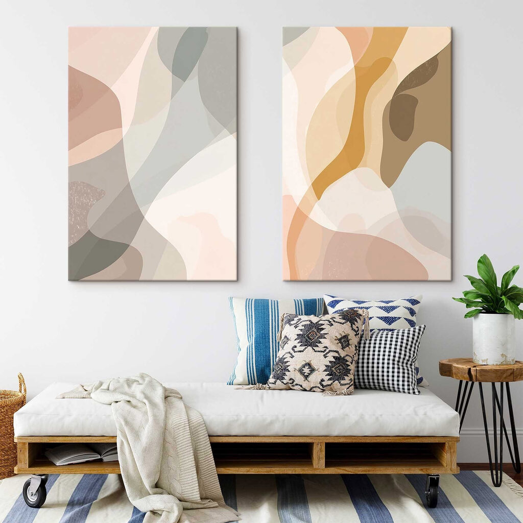 Fluid shapes in soft color palette Fluid shapes in soft color palette