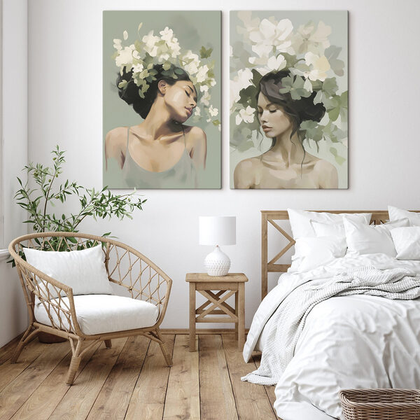 Woman with flowers in her hair Woman with flowers in her hair