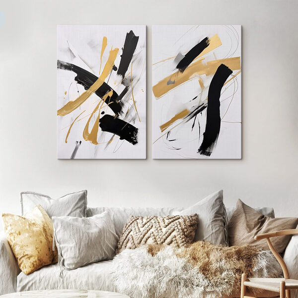 Dynamic strokes in bold contrast Dynamic strokes in bold contrast