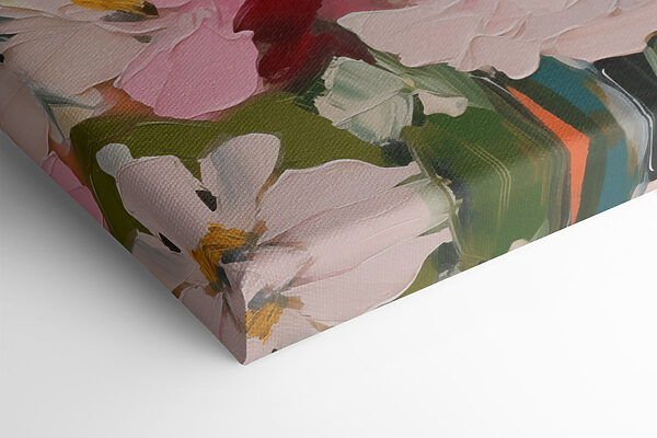 Painting of flowers on canvas Painting of flowers on canvas