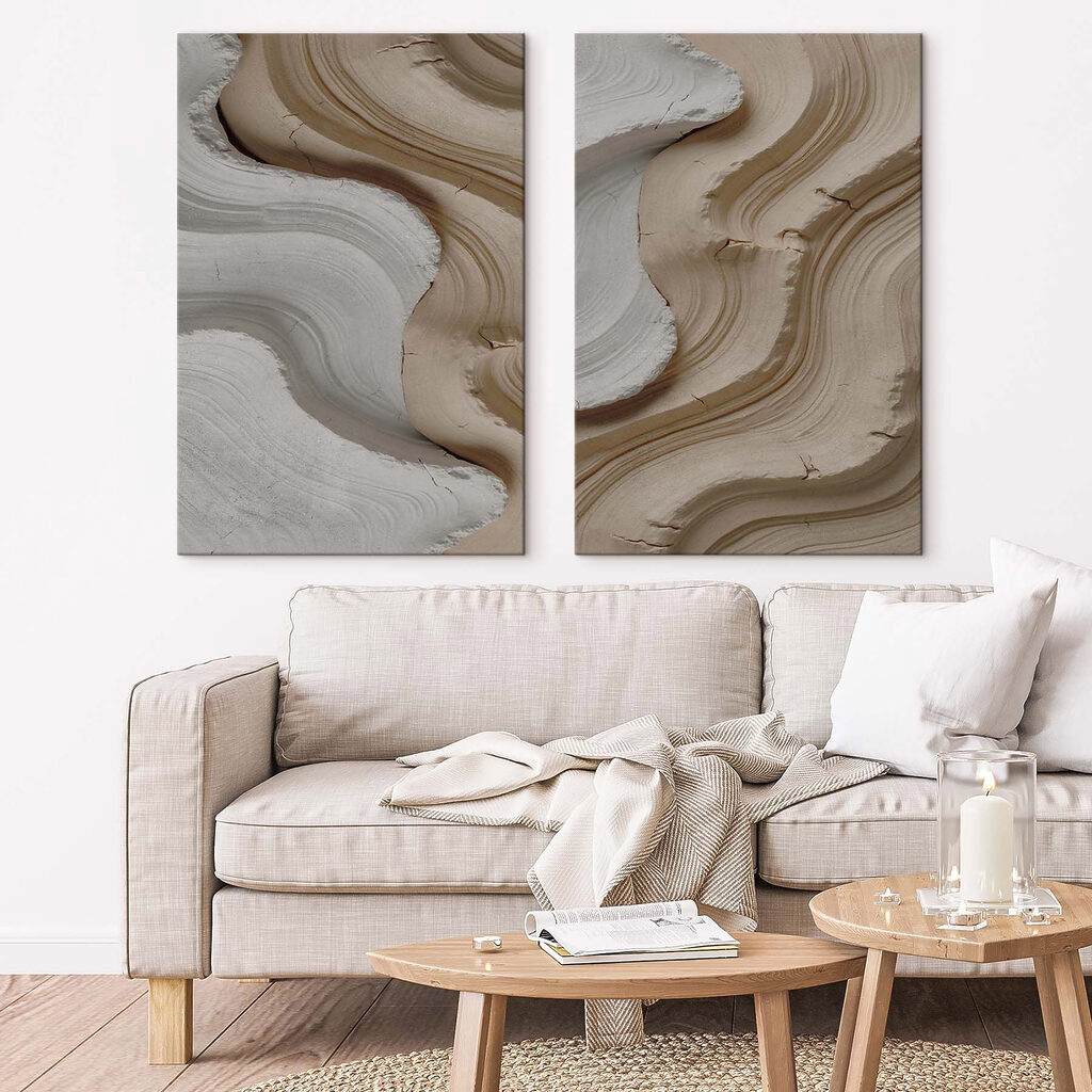 - Flowing curves in earth tones - Flowing curves in earth tones