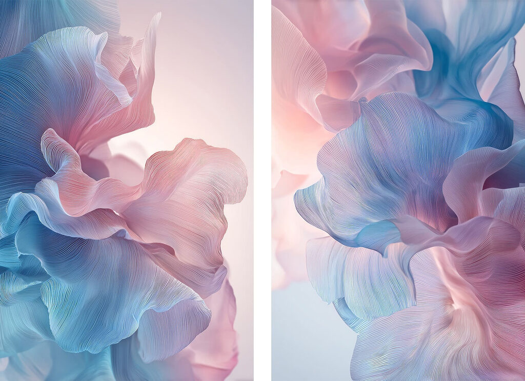 Delicate swirls of soft hues Delicate swirls of soft hues