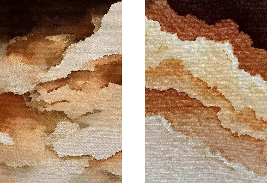 Soft hues in gentle flowing patterns Soft hues in gentle flowing patterns