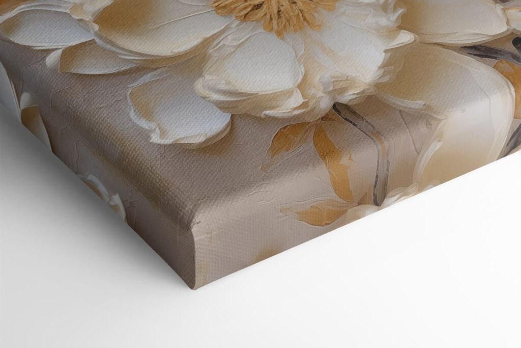 Painting of flowers on canvas Painting of flowers on canvas