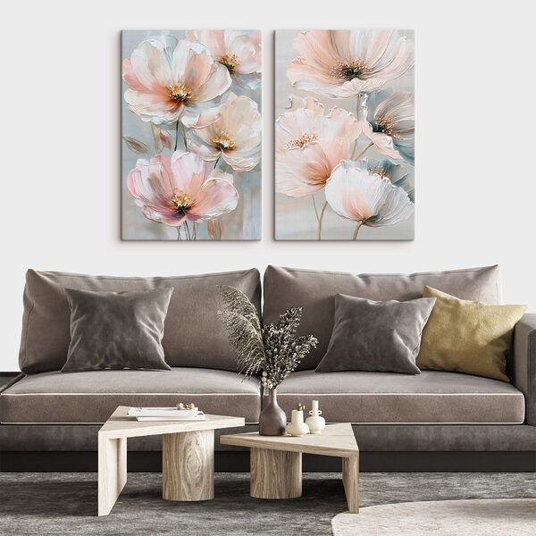 Delicate blooms in soft pastel hues Delicate blooms in soft pastel hues