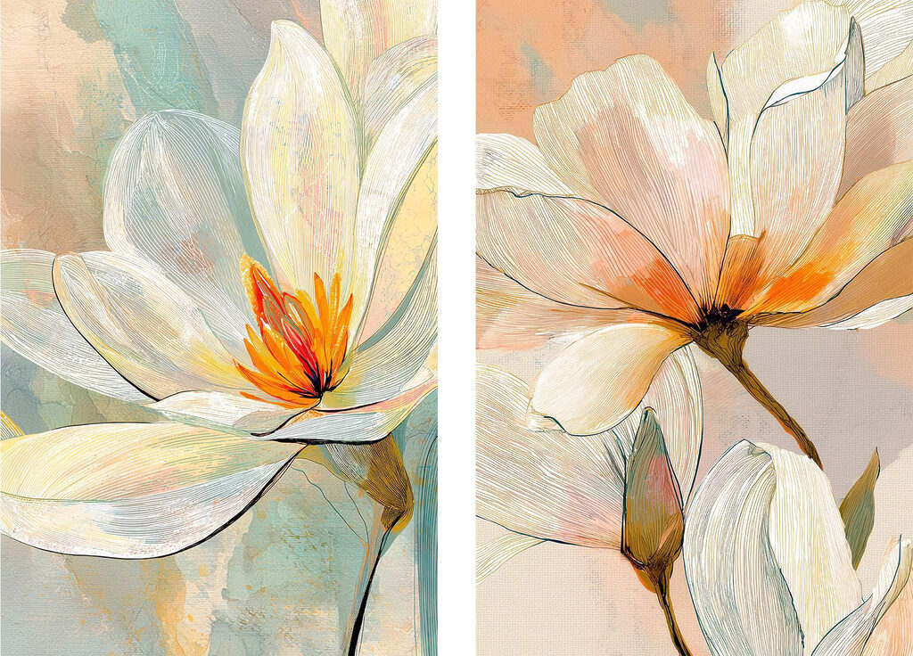 Delicate blooms in soft hues Delicate blooms in soft hues