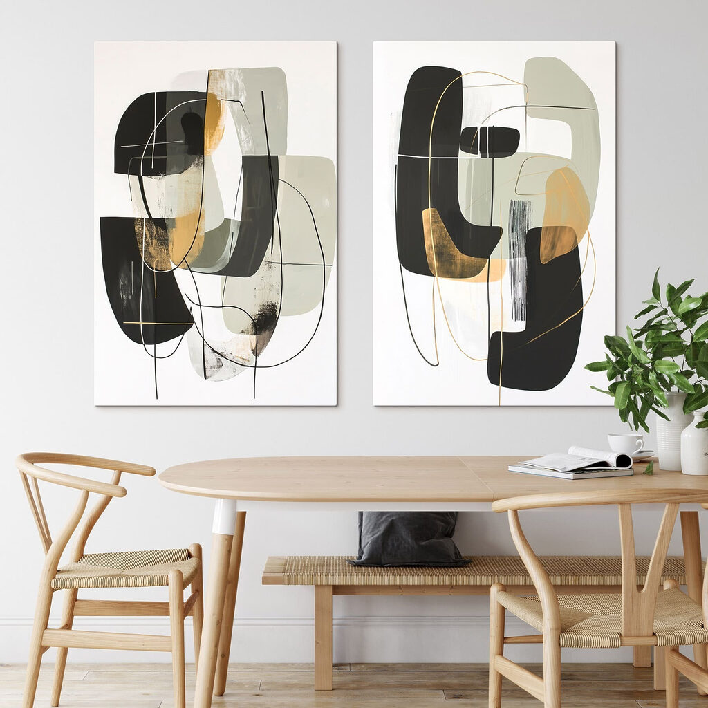 Painting of different shapes and colors Painting of different shapes and colors