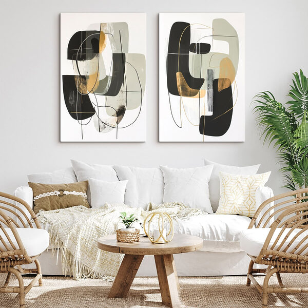 Painting of different shapes and colors Painting of different shapes and colors