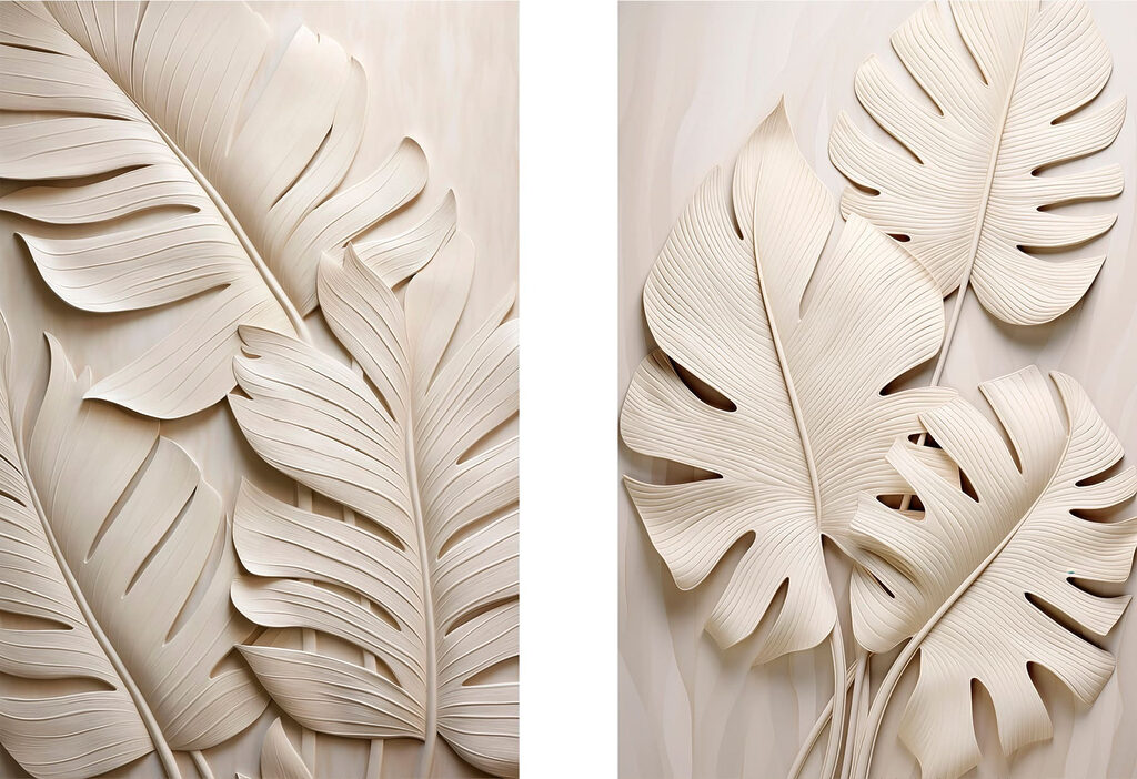 Elegant leaves in soft tones Elegant leaves in soft tones