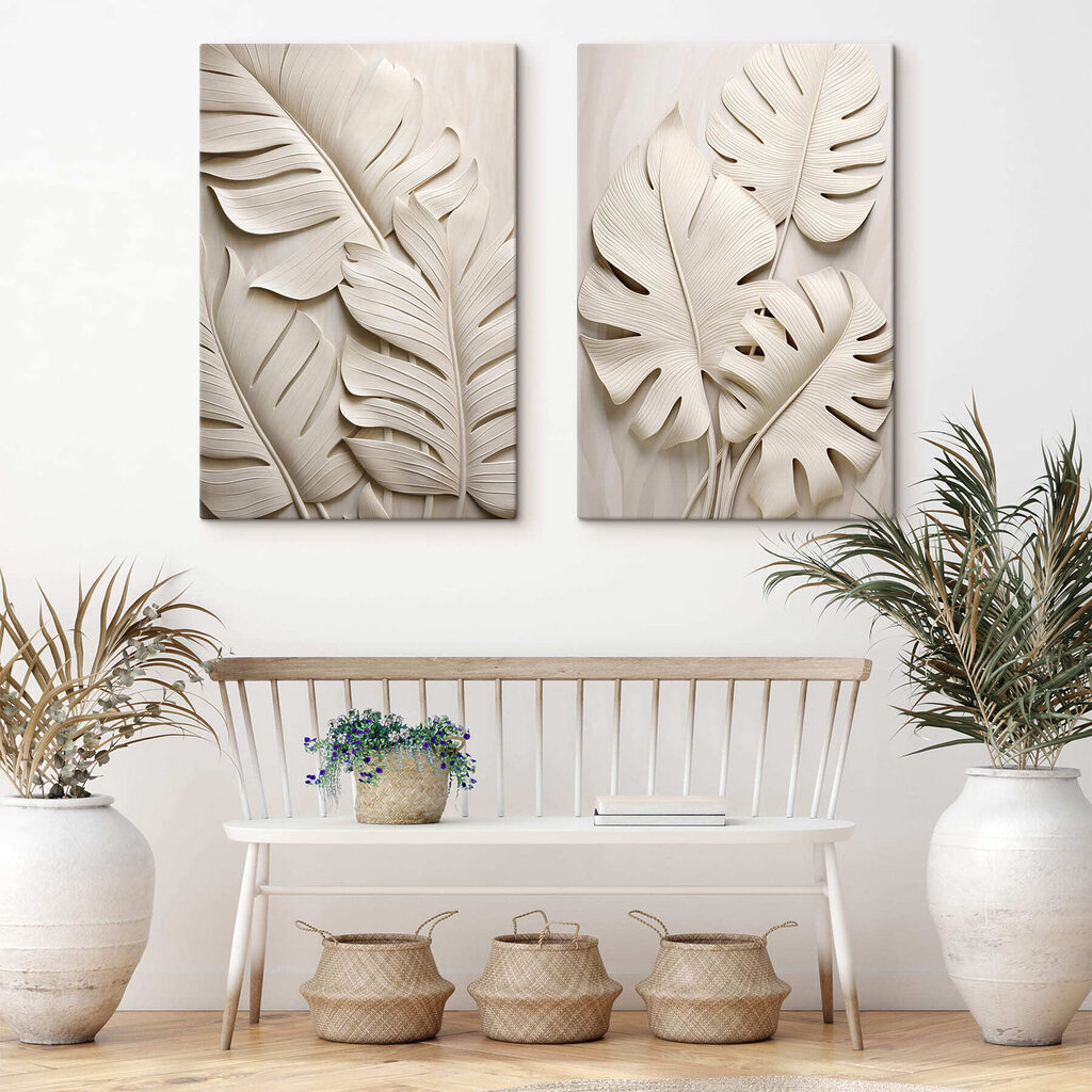 Elegant leaves in soft tones Elegant leaves in soft tones
