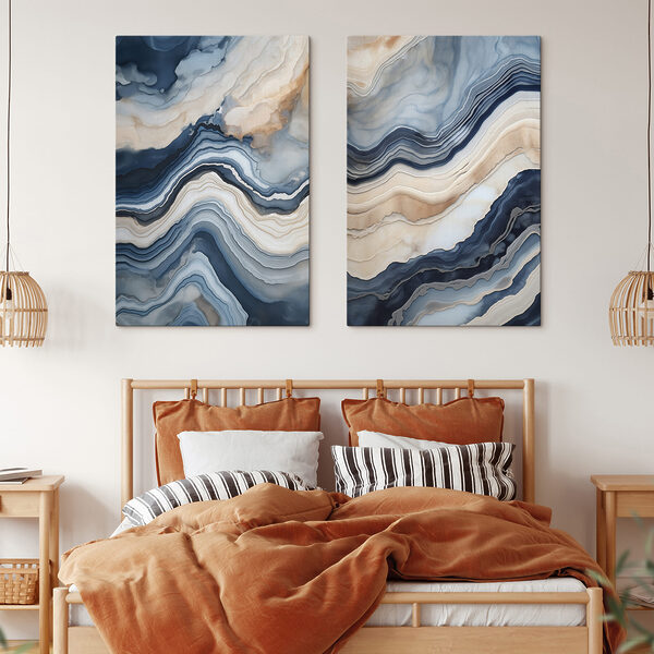 Flowing waves of serene colors Flowing waves of serene colors