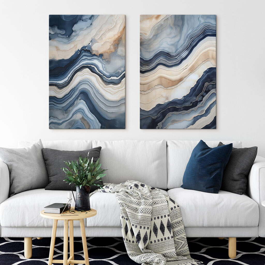 Flowing waves of serene colors Flowing waves of serene colors