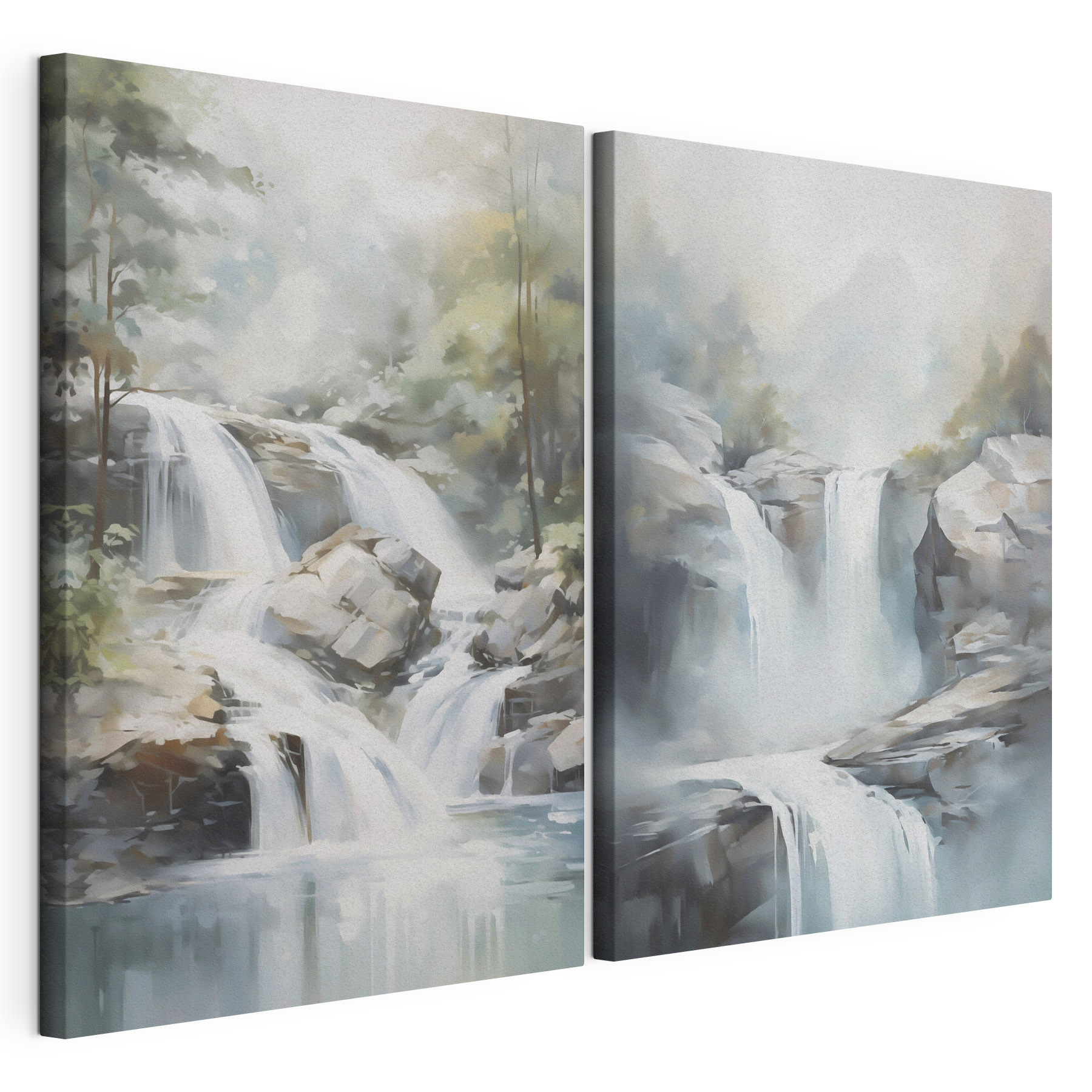Painting of a waterfall Painting of a waterfall
