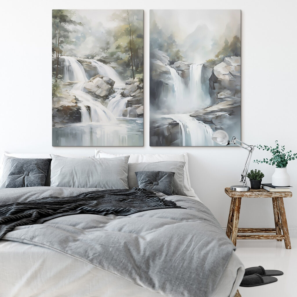 Painting of a waterfall Painting of a waterfall