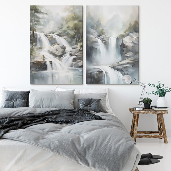 Painting of a waterfall Painting of a waterfall