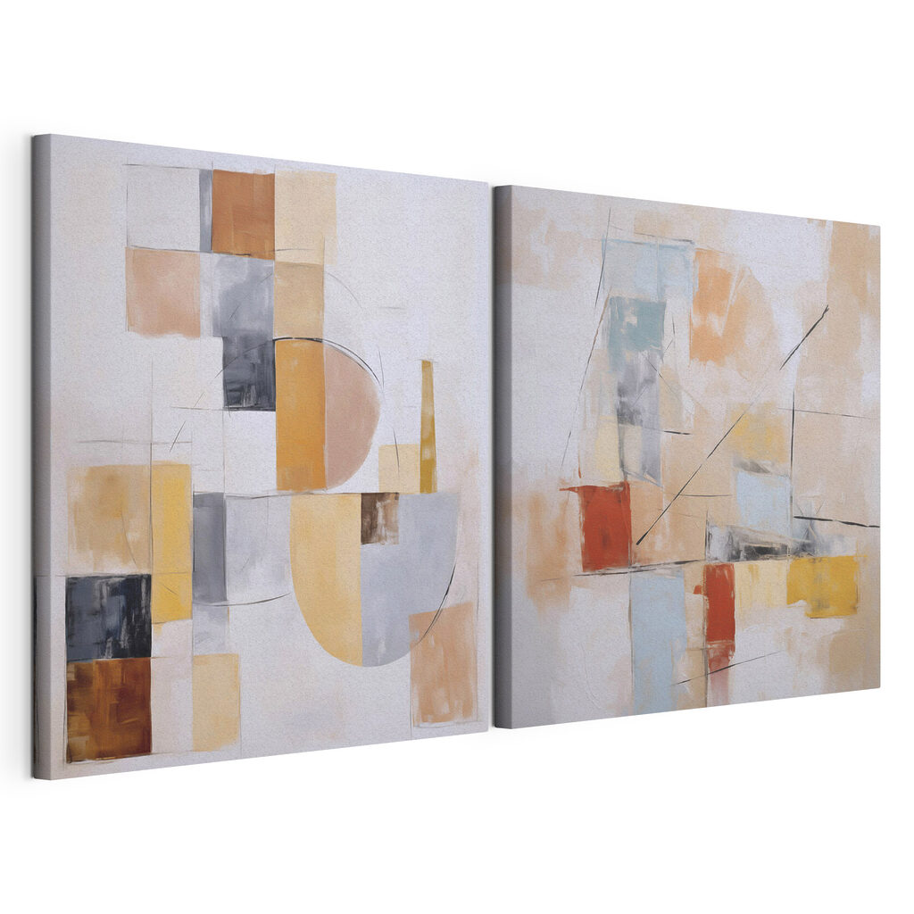 Two paintings of different colors Two paintings of different colors