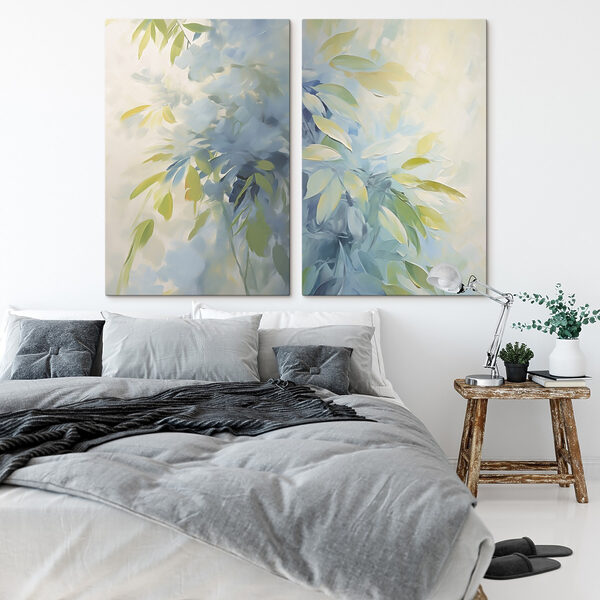 Breezy hues of calming green leaves Breezy hues of calming green leaves