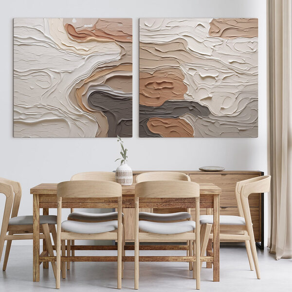 Fluid lines in warm, earthy tones Fluid lines in warm, earthy tones