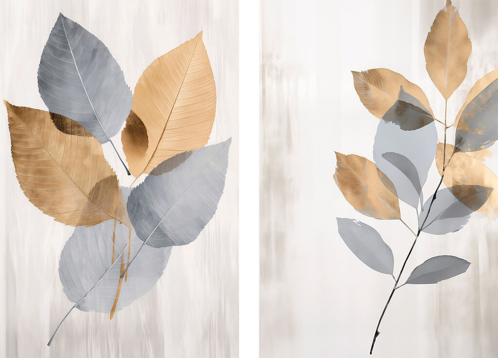 Elegant leaves in soft hues Elegant leaves in soft hues