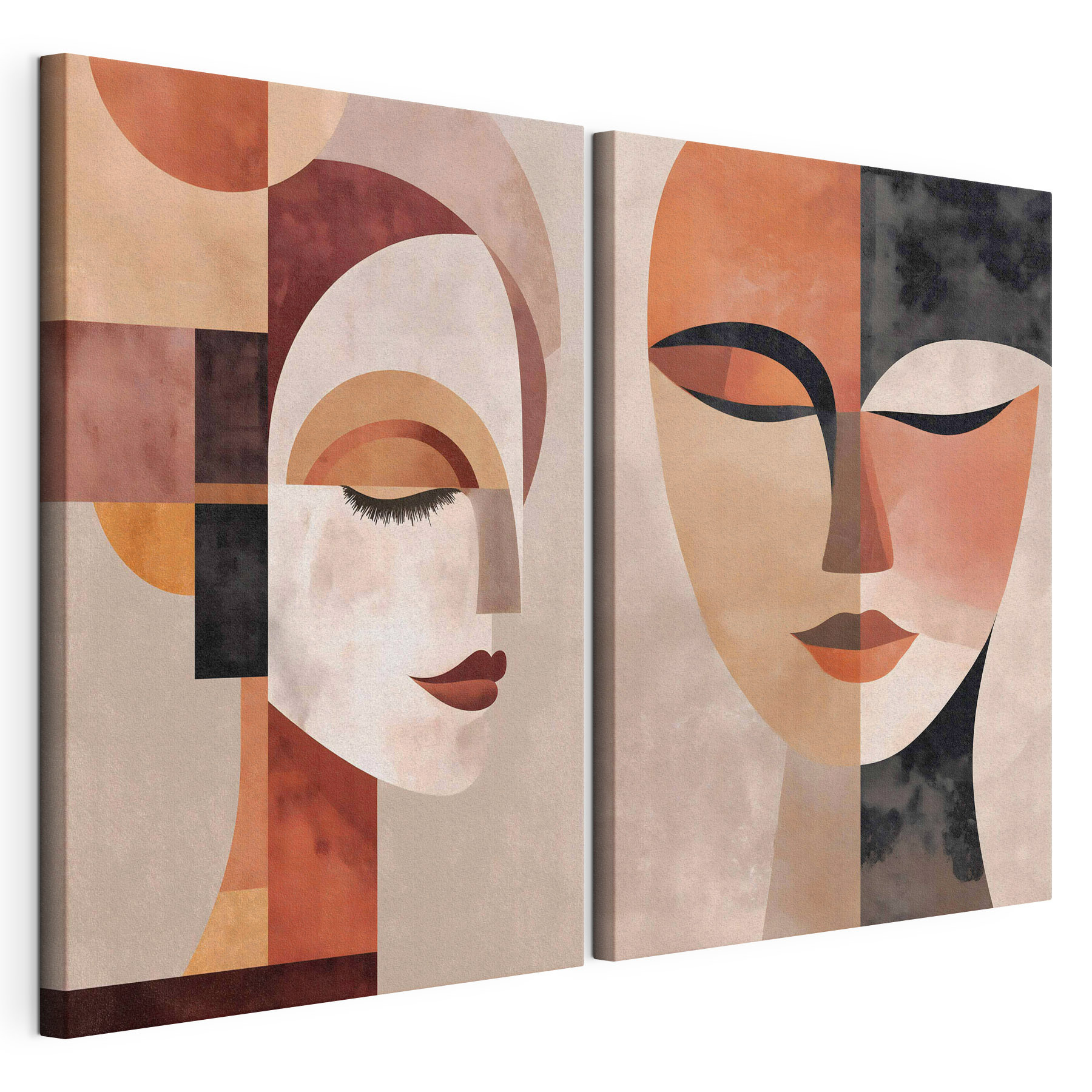 Couple of faces of women Couple of faces of women