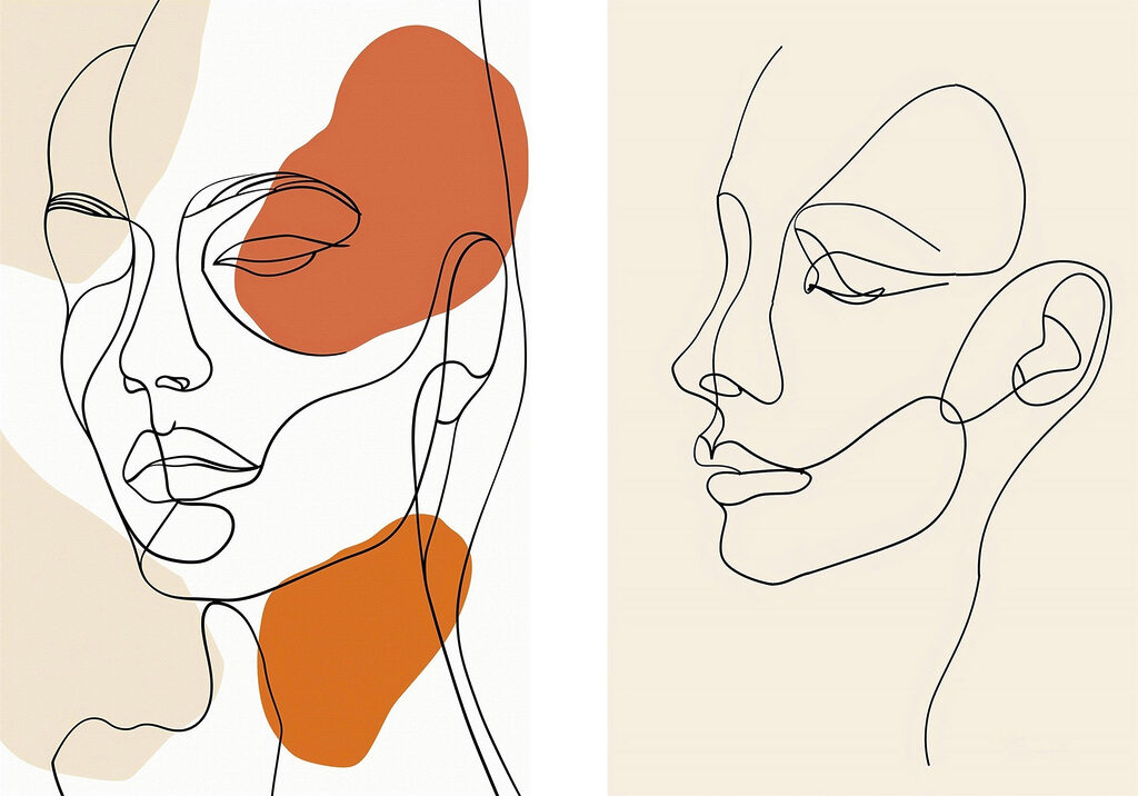 Drawing of a woman's face Drawing of a woman's face