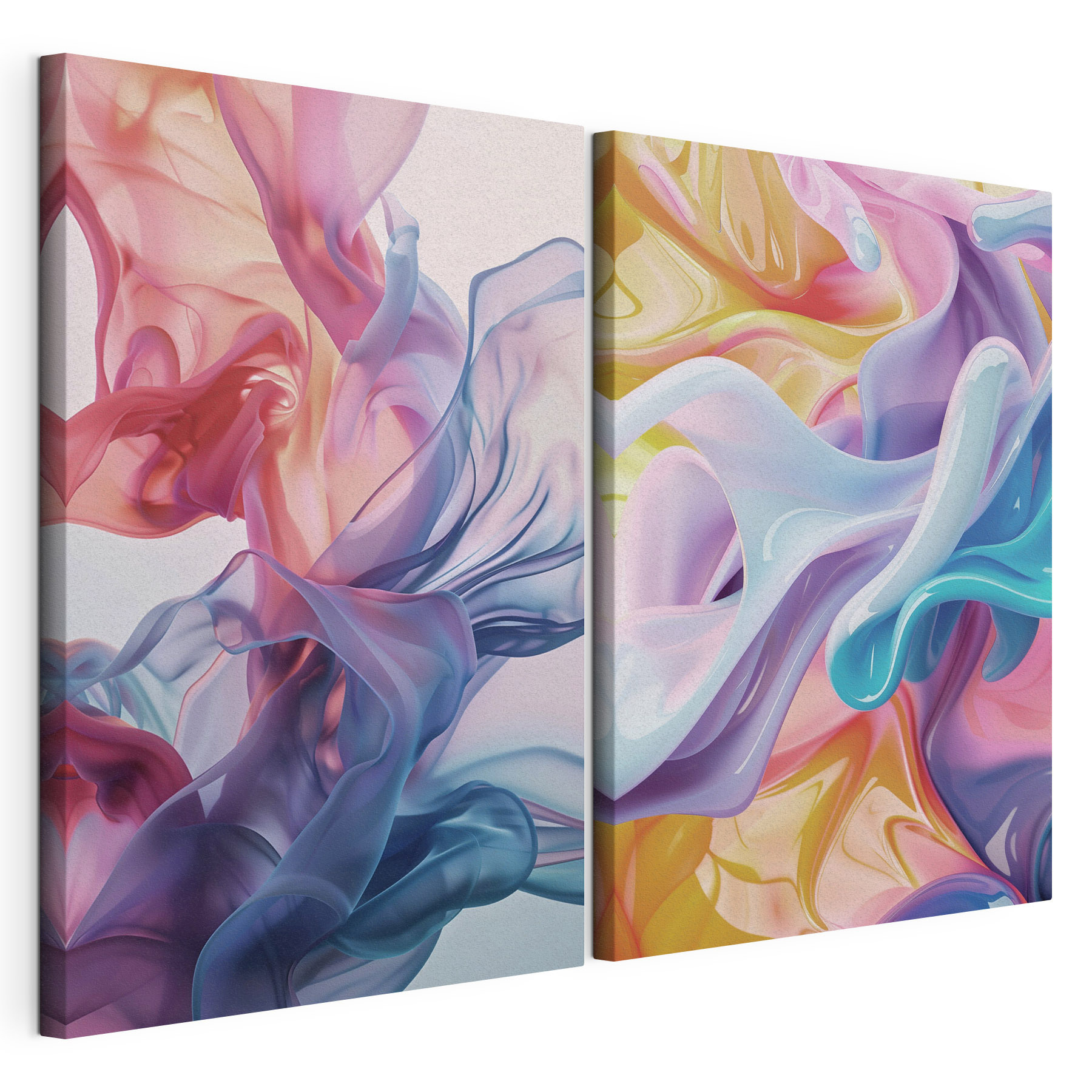 Flowing colors in harmonious dance Flowing colors in harmonious dance