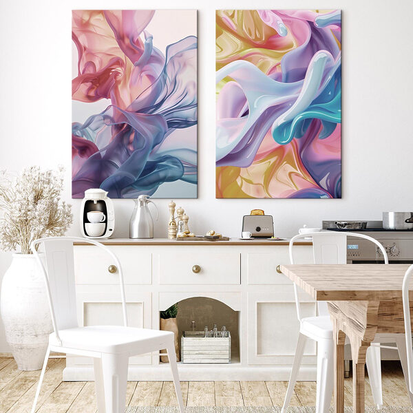 Flowing colors in harmonious dance Flowing colors in harmonious dance