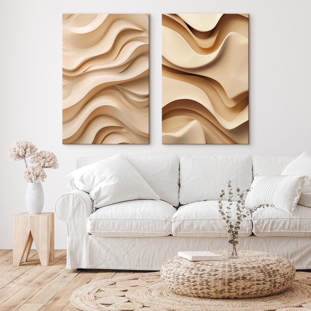 Fluid shapes in soft beige tones Fluid shapes in soft beige tones