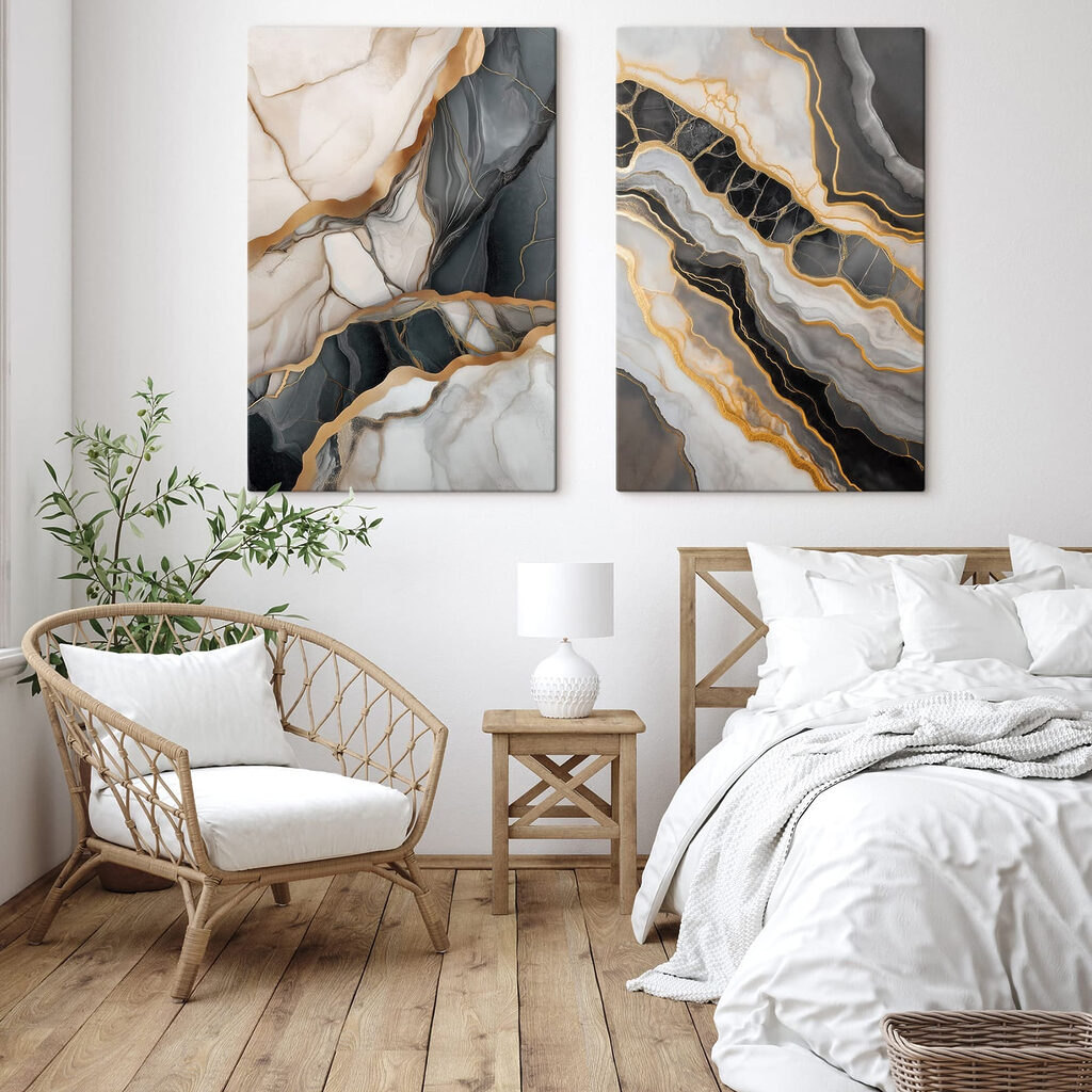 - Fluid layers of contrasting colors - Fluid layers of contrasting colors