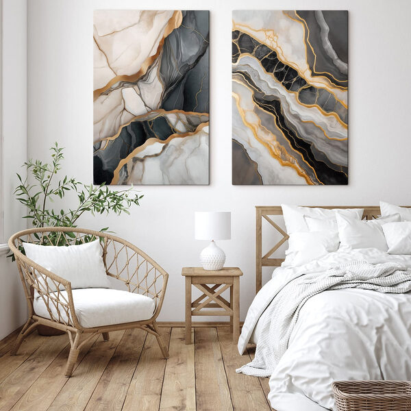 - Fluid layers of contrasting colors - Fluid layers of contrasting colors