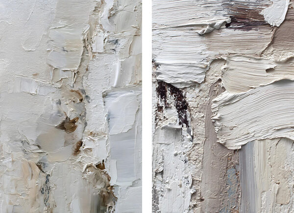 Soft tones and flowing textures blend Soft tones and flowing textures blend