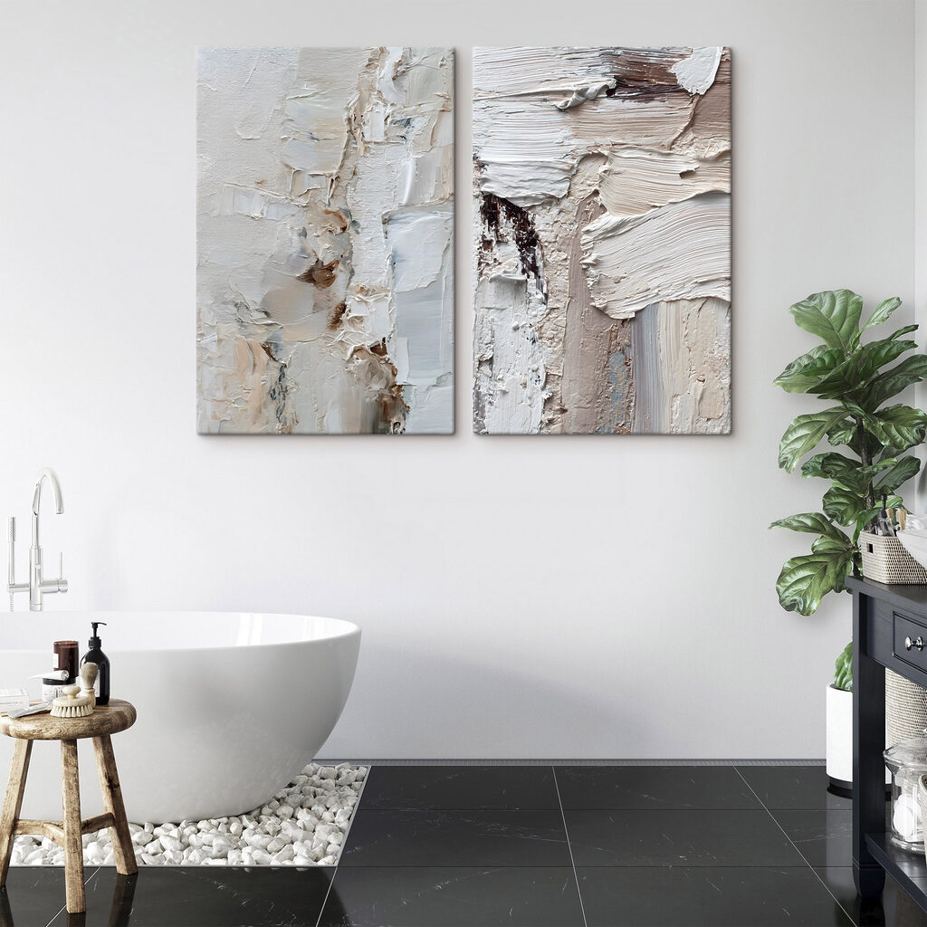 Soft tones and flowing textures blend Soft tones and flowing textures blend