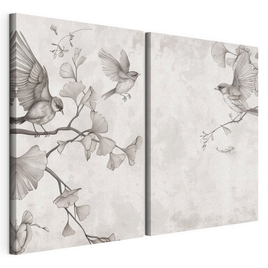 Two birds on a branch Two birds on a branch