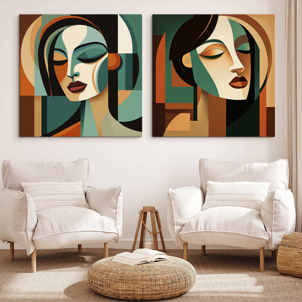 Two images of a woman's face Two images of a woman's face