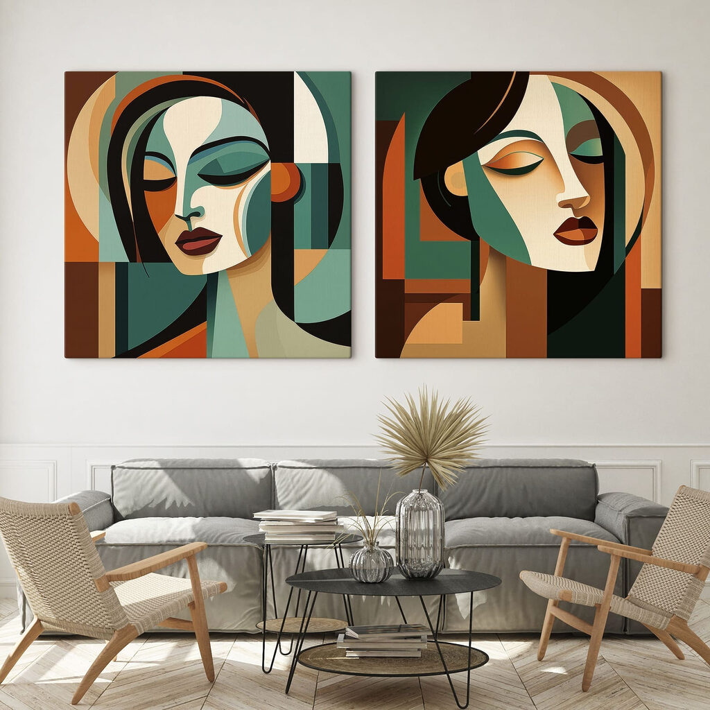 Two images of a woman's face Two images of a woman's face