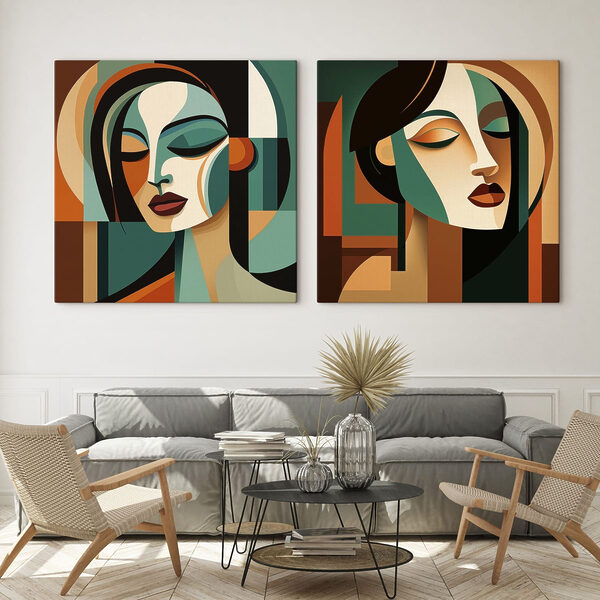 Two images of a woman's face Two images of a woman's face