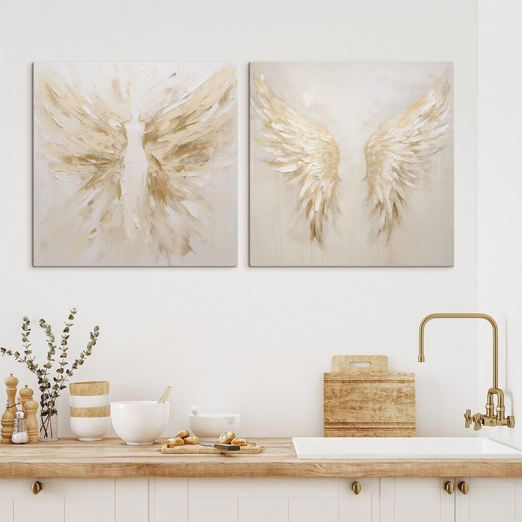 Celestial wings embracing serenity Celestial wings embracing serenity