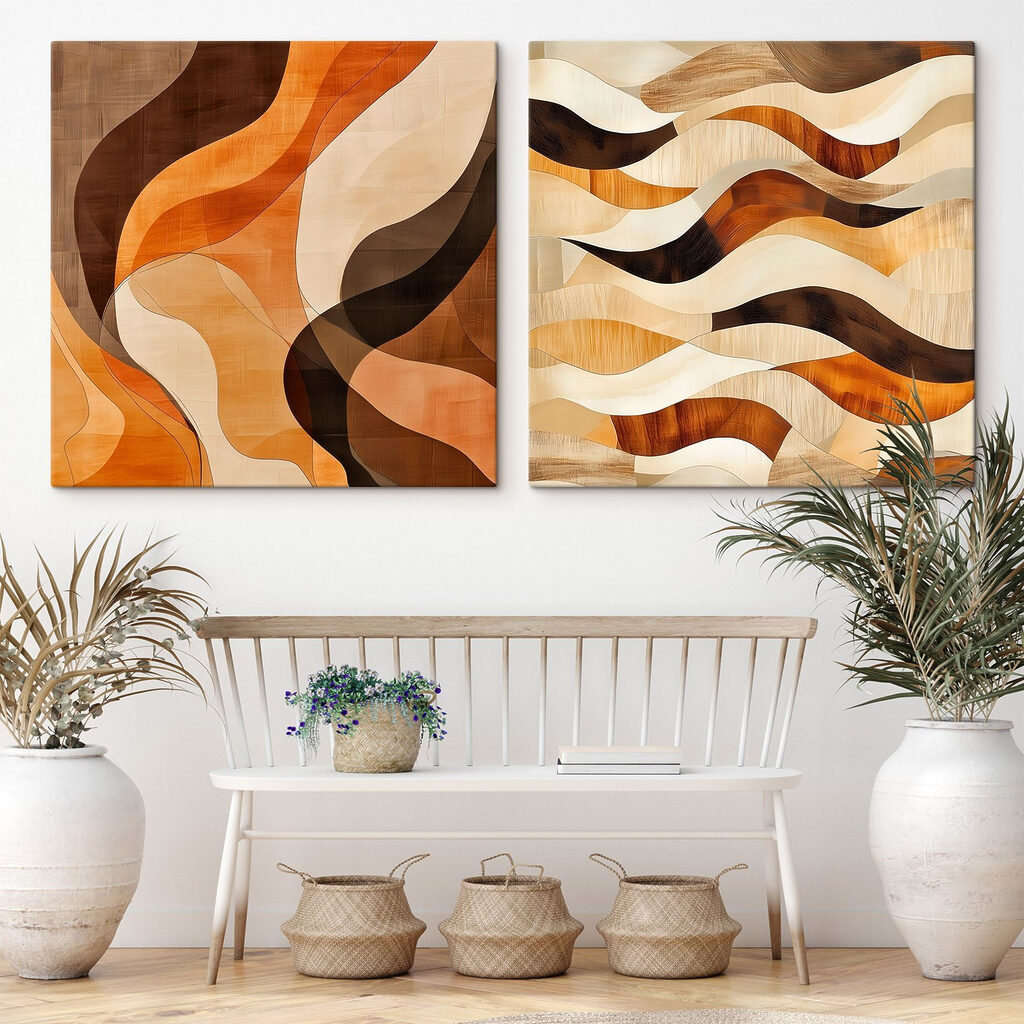 Flowing shapes in warm tones Flowing shapes in warm tones
