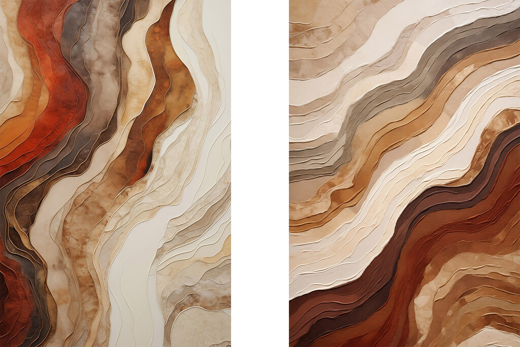 Flowing forms in earthy tones Flowing forms in earthy tones