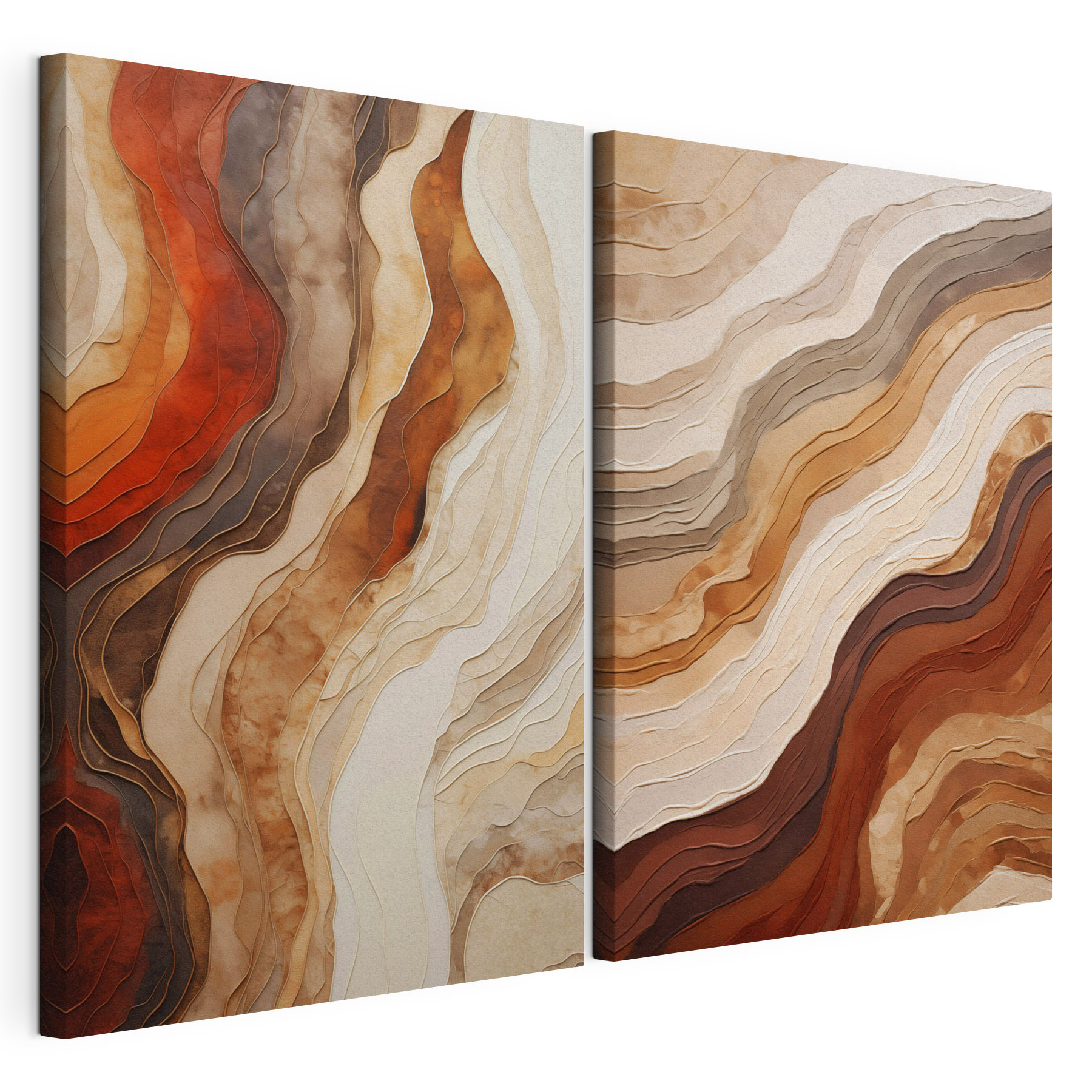 Flowing forms in earthy tones Flowing forms in earthy tones