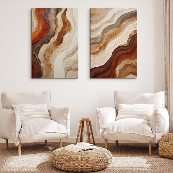Flowing forms in earthy tones Flowing forms in earthy tones