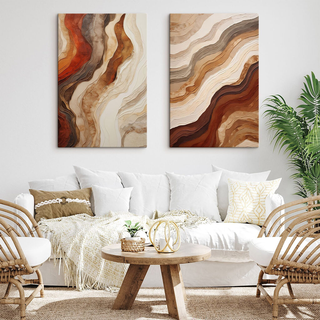 Flowing forms in earthy tones Flowing forms in earthy tones