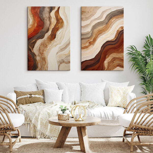 Flowing forms in earthy tones Flowing forms in earthy tones