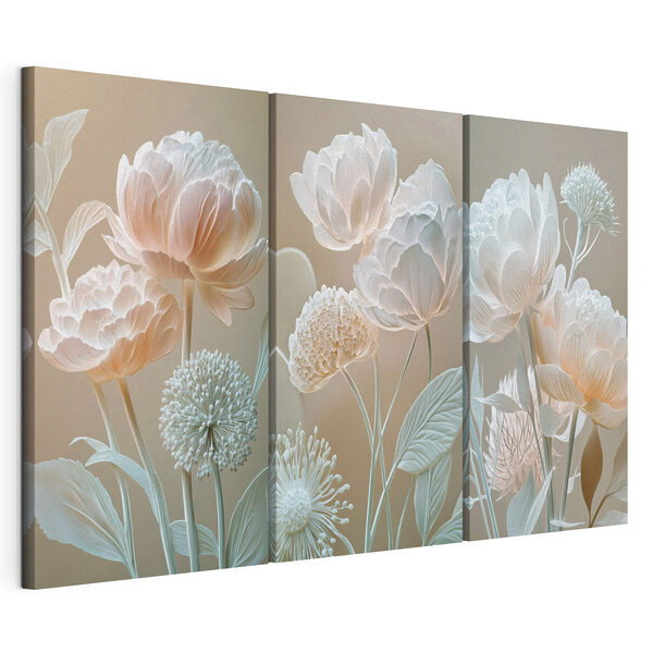 Модульний друк на полотні Modular canvas print Collage of flowers