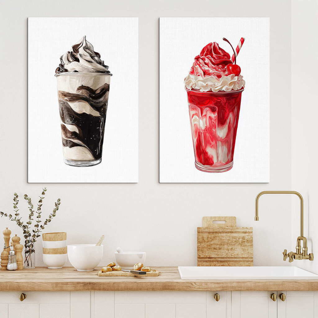 Couple of ice cream sundaes Couple of ice cream sundaes